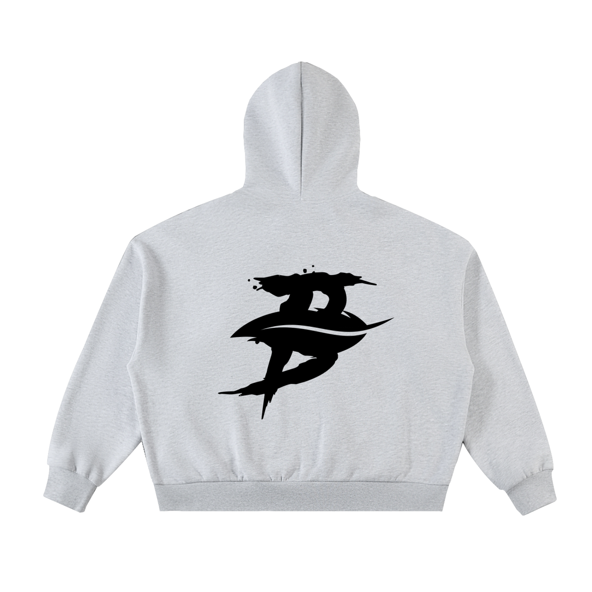 Fleeced Full-Zip Boxy Hoodie