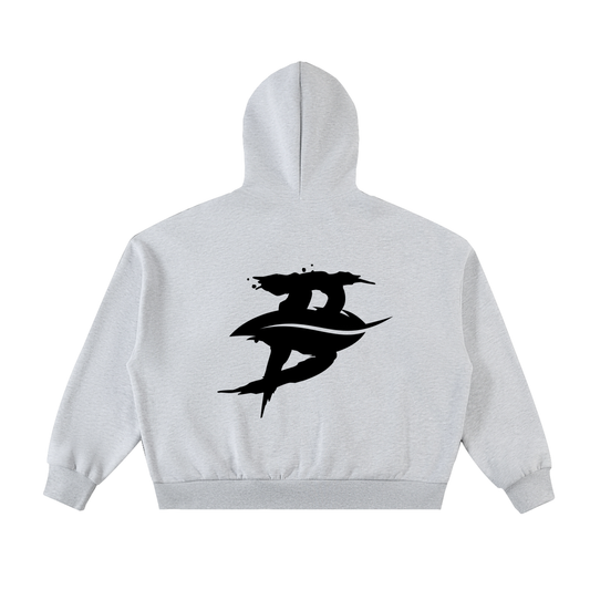 Fleeced Full-Zip Boxy Hoodie