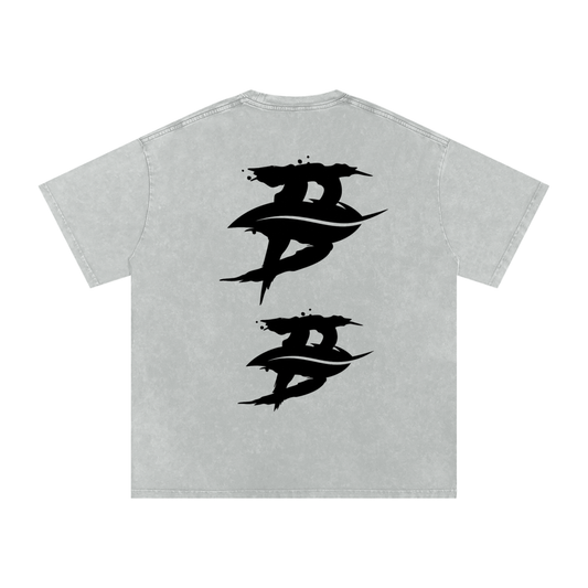 Snow Washed Oversized Cotton T-Shirt