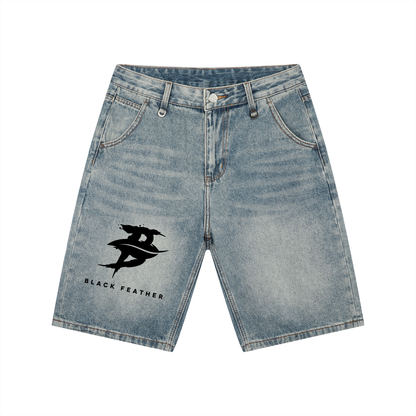Men's Vintage Wash Denim Shorts