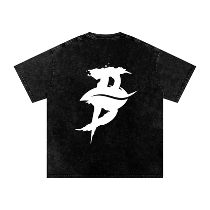 Snow Washed Oversized Cotton T-Shirt